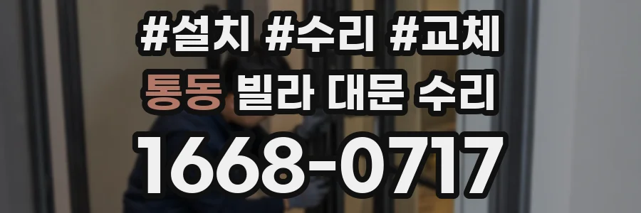 통동 빌라 대문 수리