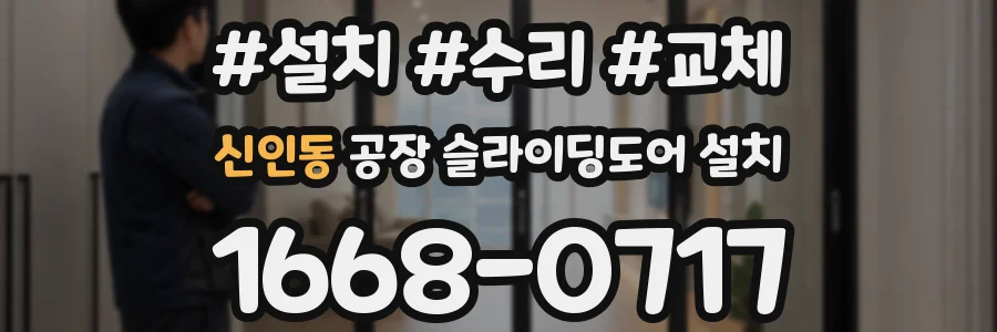 신인동 공장 슬라이딩도어 설치