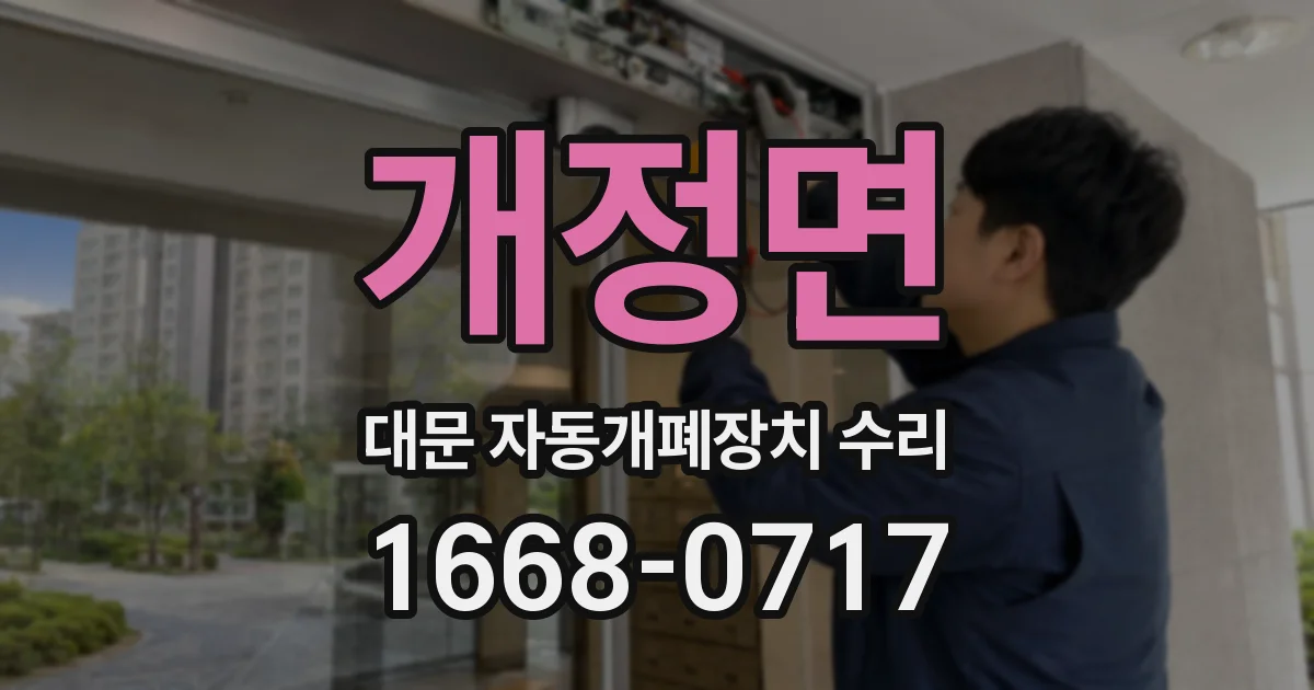 개정면 대문 자동개폐장치 수리