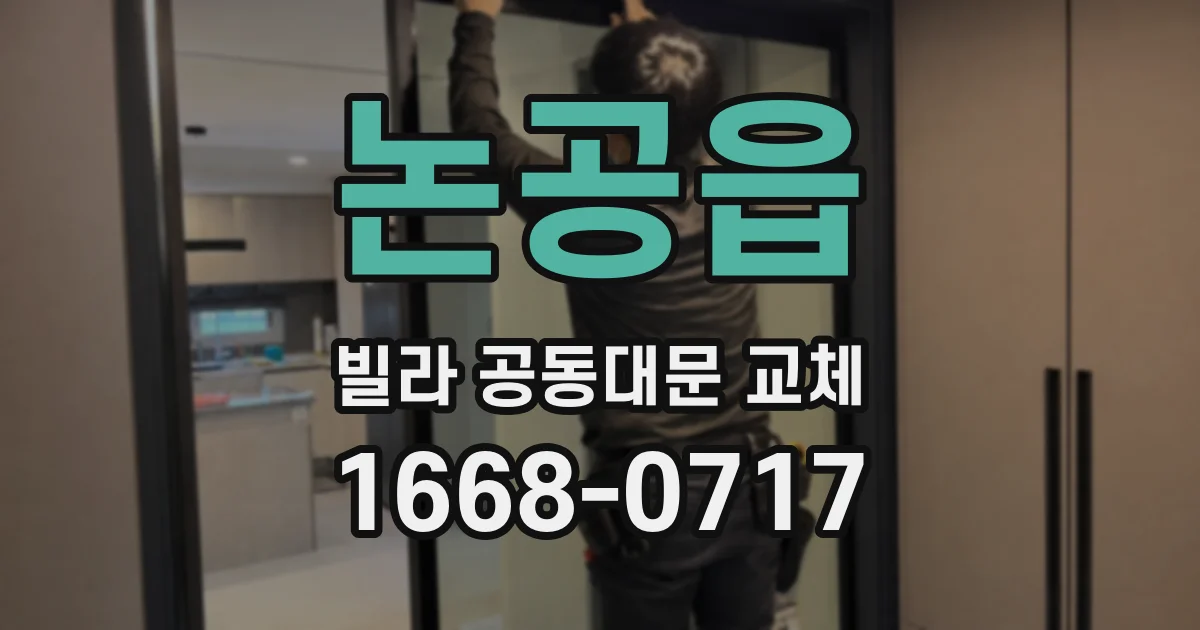 논공읍 빌라 공동대문 교체