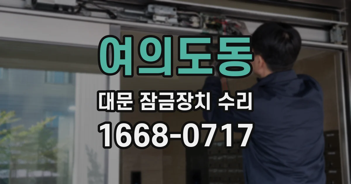 여의도동 대문 잠금장치 수리