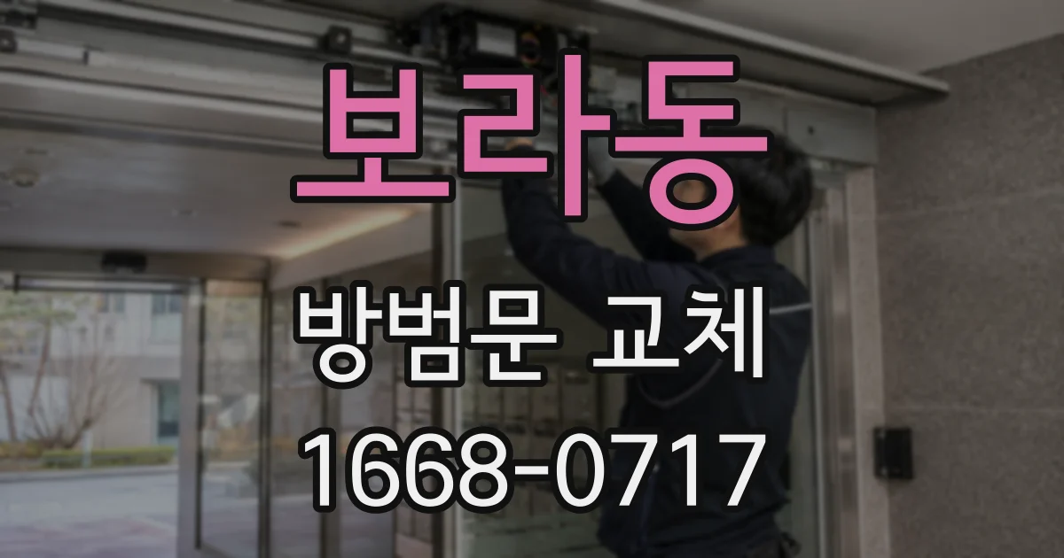 보라동 방범문 교체