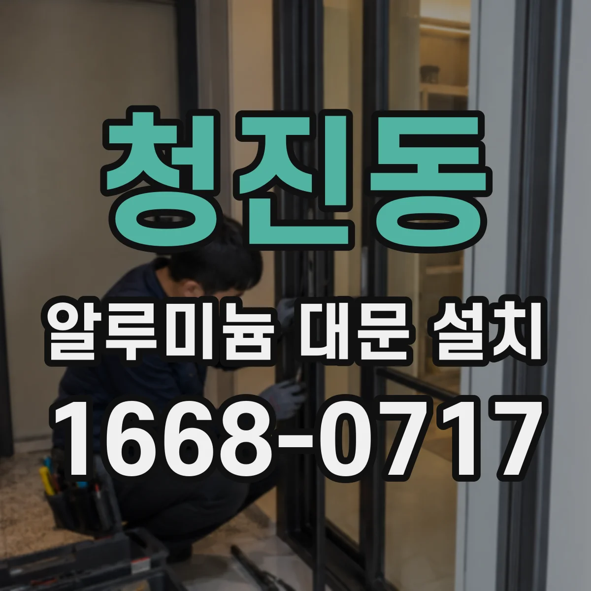 청진동 알루미늄 대문 설치
