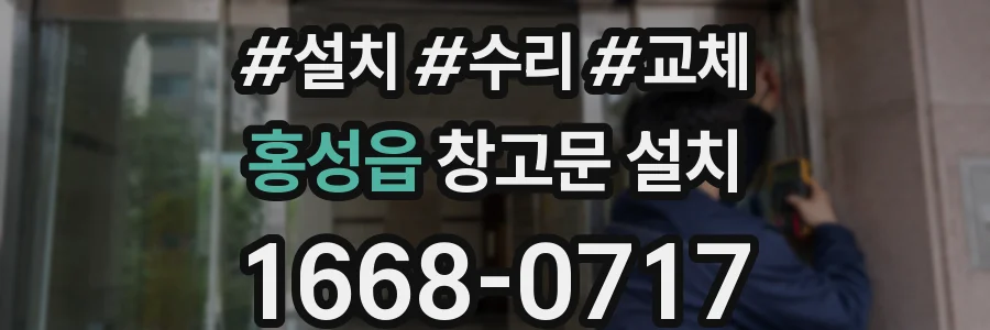 홍성읍 창고문 설치