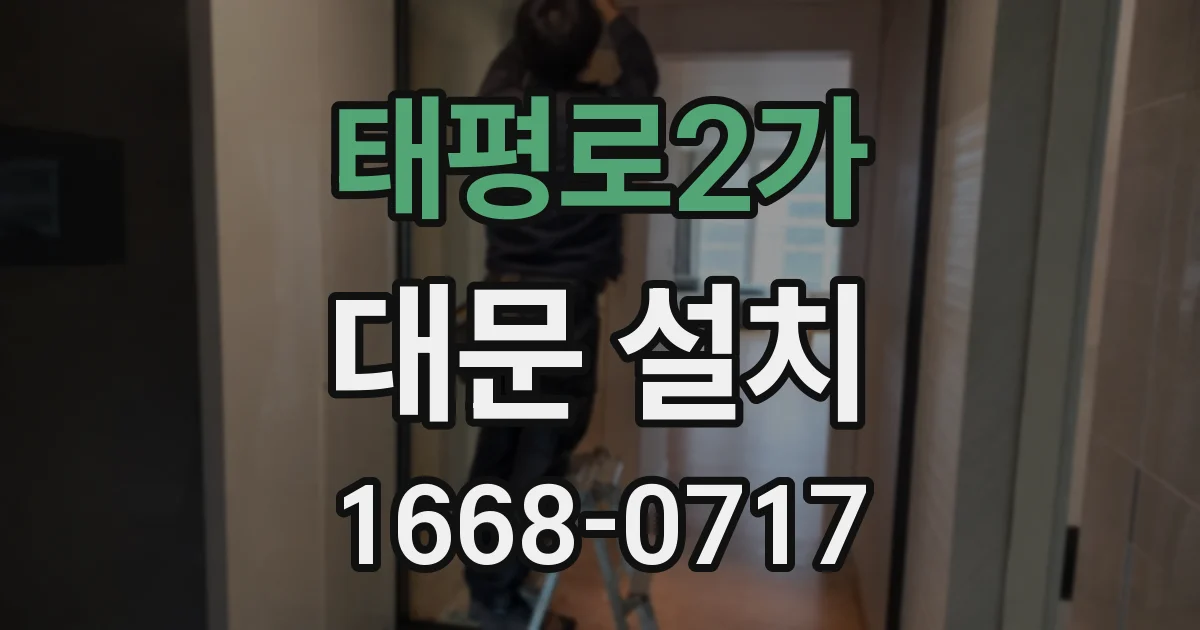 태평로2가 대문 설치
