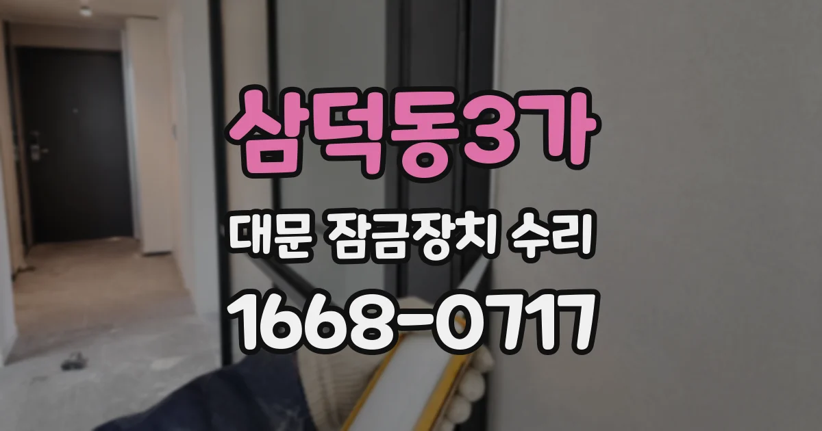 삼덕동3가 대문 잠금장치 수리