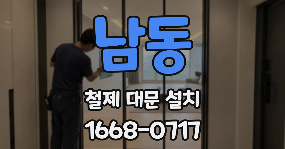 남동 철제 대문 설치