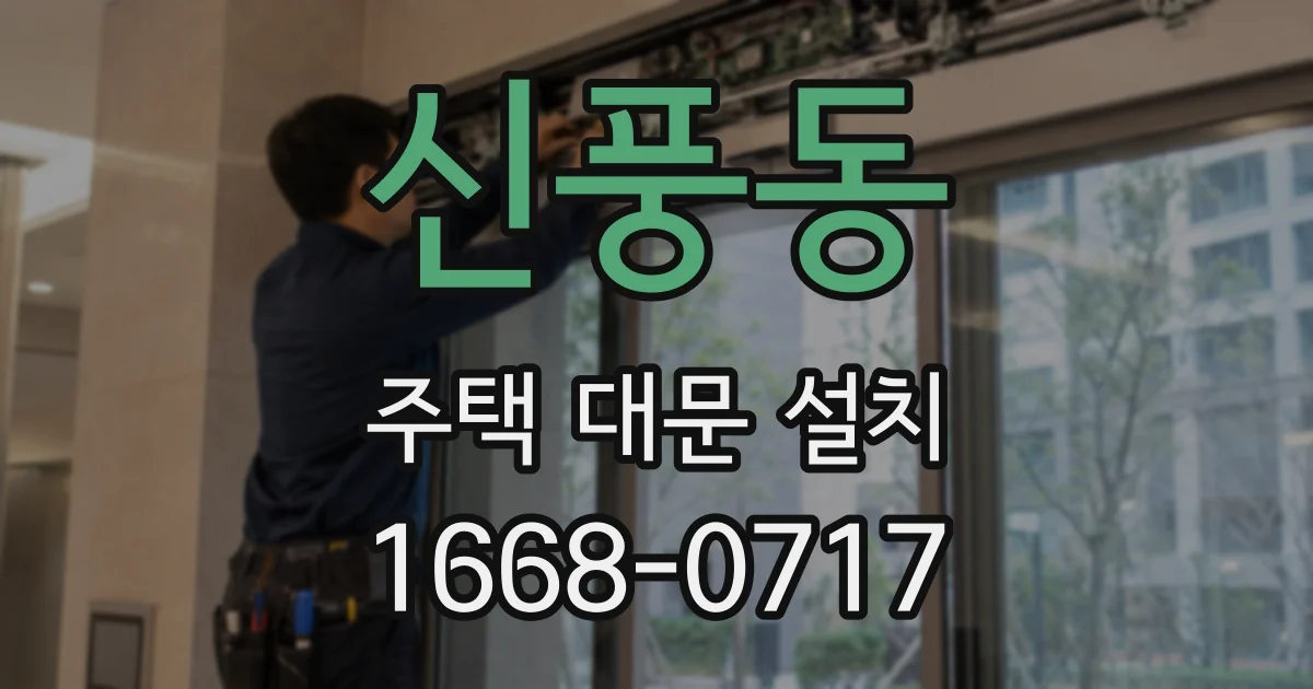 신풍동 주택 대문 설치