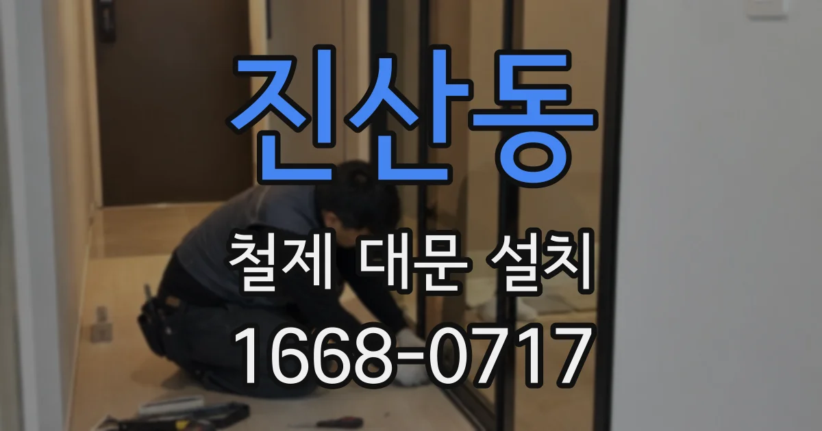 진산동 철제 대문 설치
