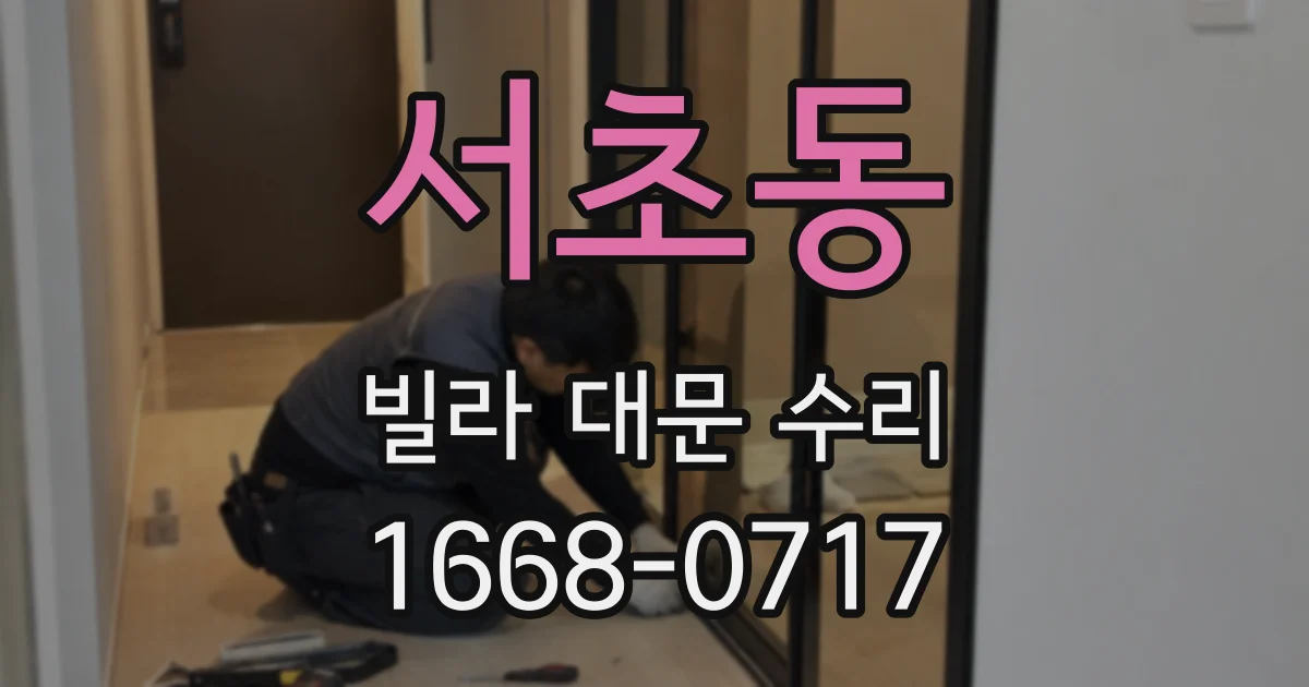 서초동 빌라 대문 수리