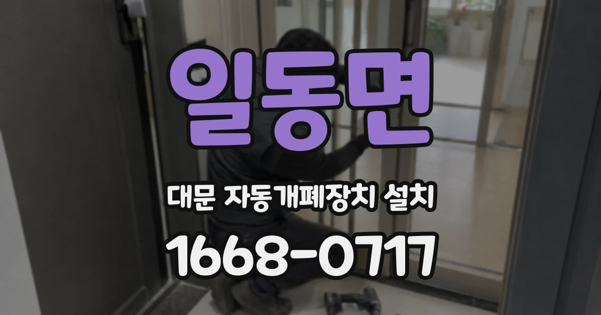 일동면 대문 자동개폐장치 설치