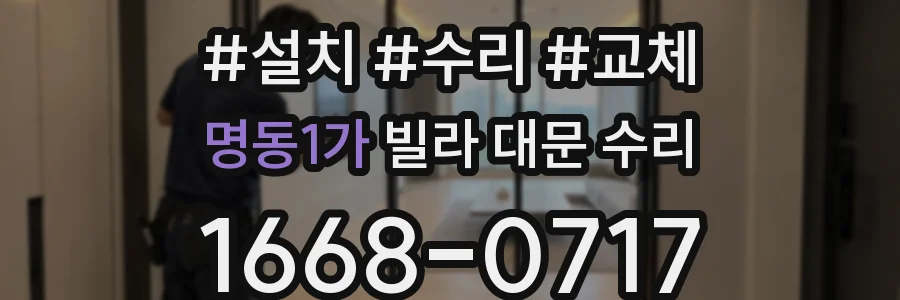 명동1가 빌라 대문 수리
