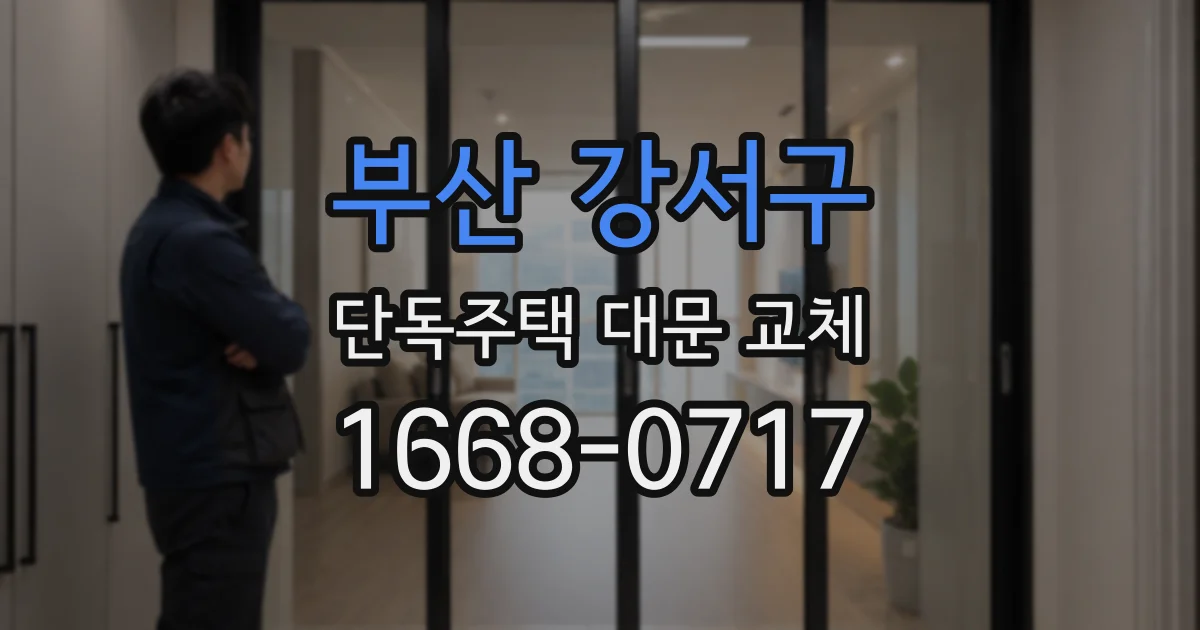 부산 강서구 단독주택 대문 교체