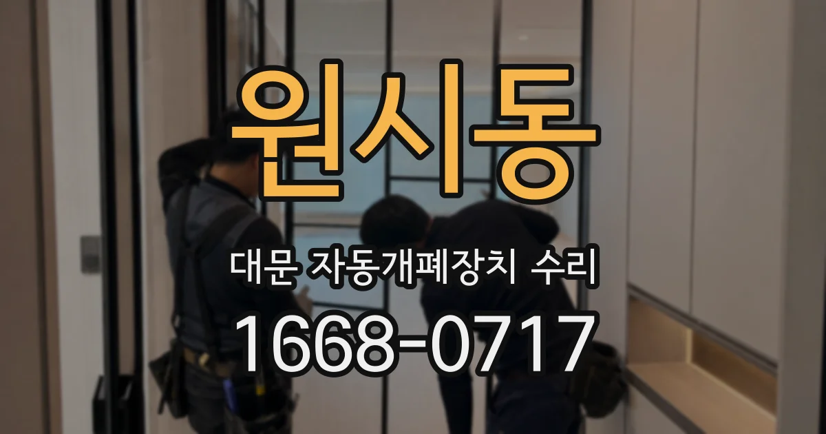 원시동 대문 자동개폐장치 수리