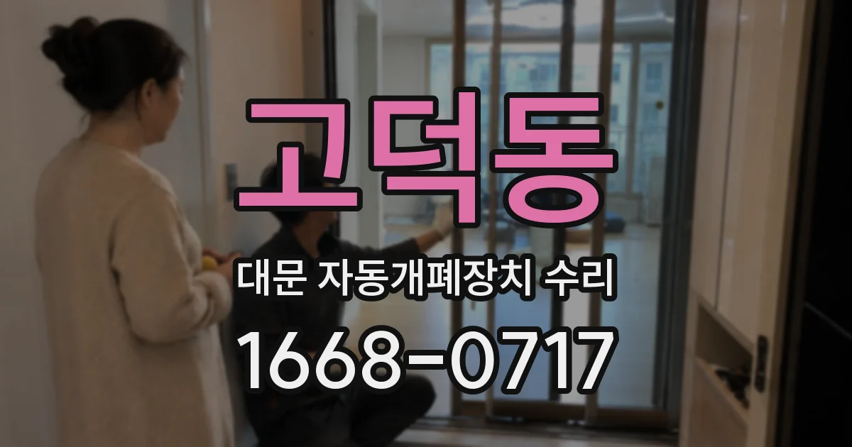 고덕동 대문 자동개폐장치 수리
