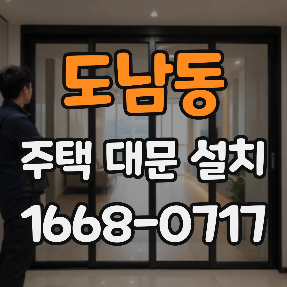 도남동 주택 대문 설치