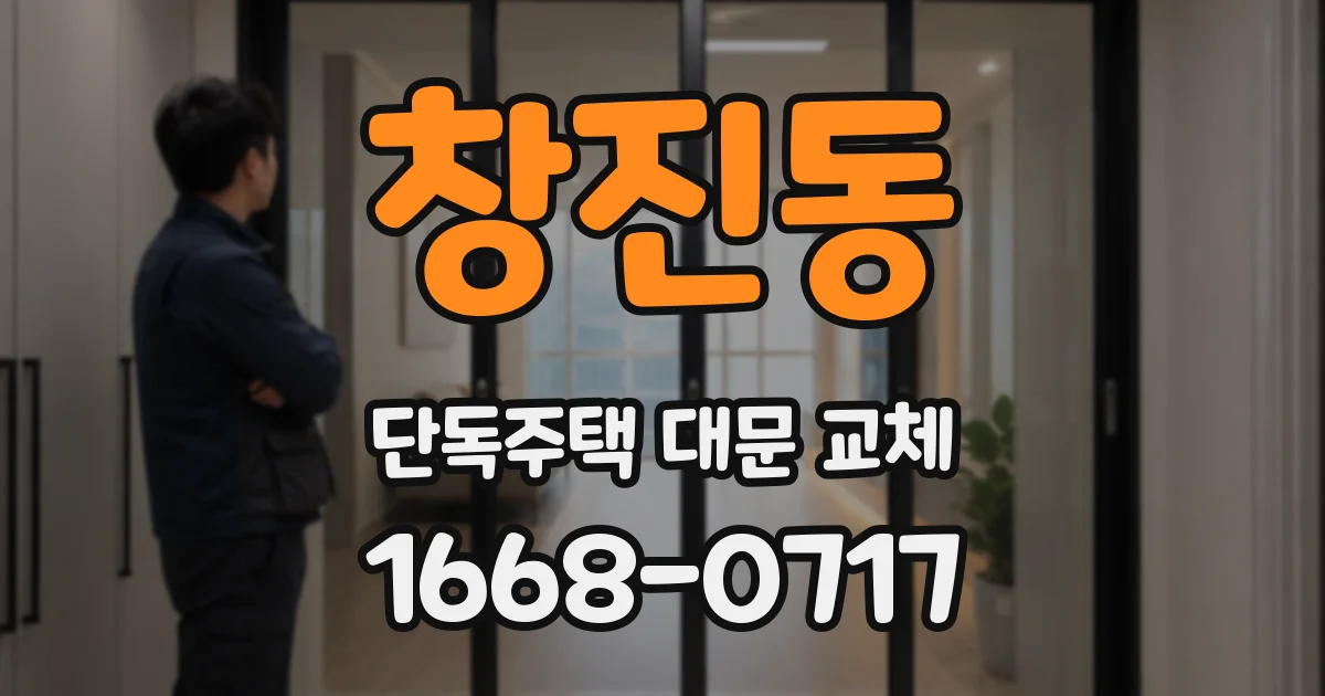 창진동 단독주택 대문 교체