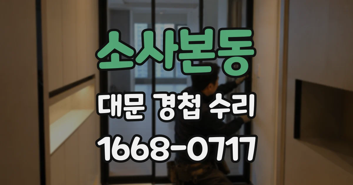소사본동 대문 경첩 수리