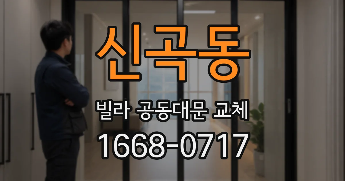 신곡동 빌라 공동대문 교체