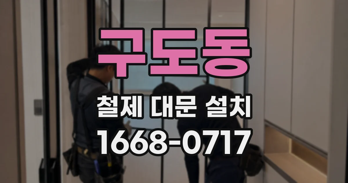 구도동 철제 대문 설치