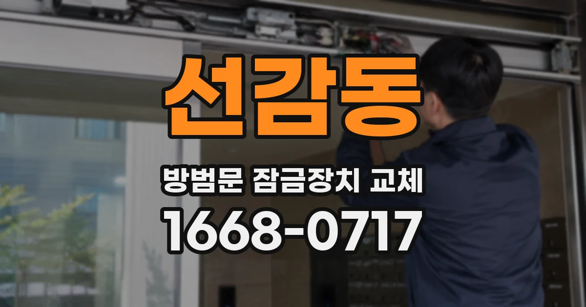 선감동 방범문 잠금장치 교체