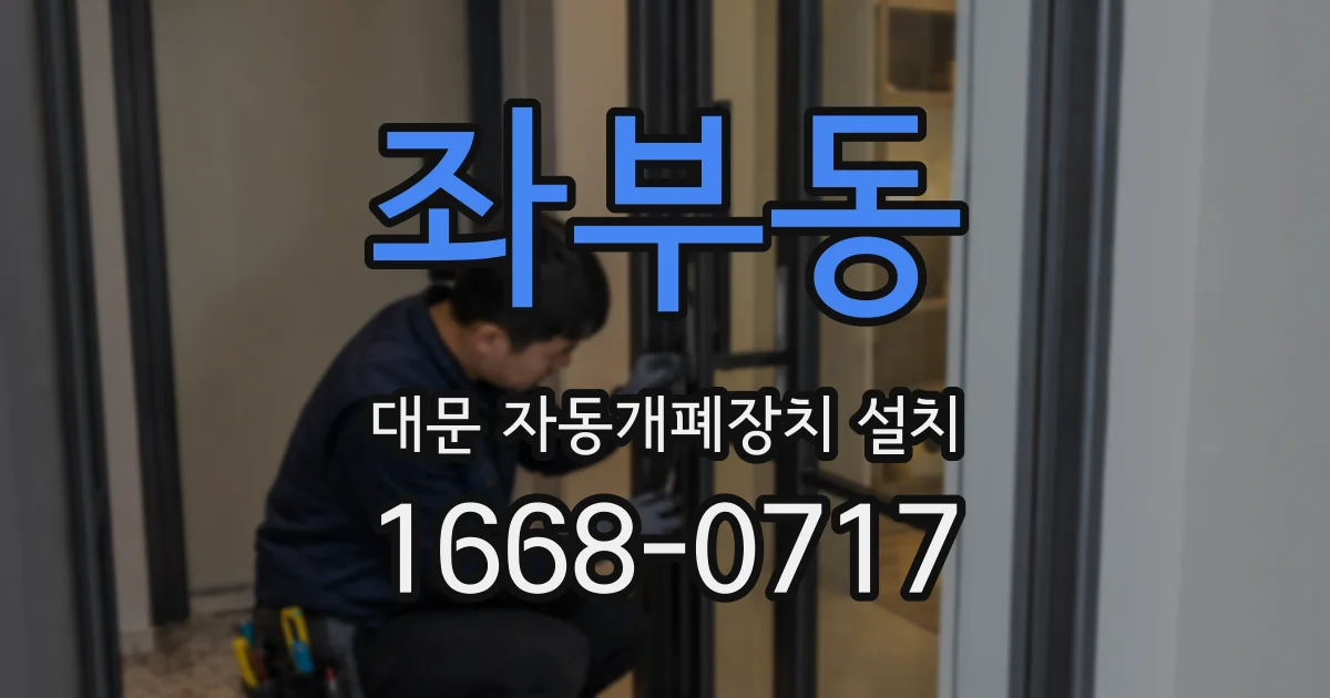 좌부동 대문 자동개폐장치 설치