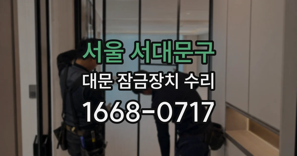 서울 서대문구 대문 잠금장치 수리