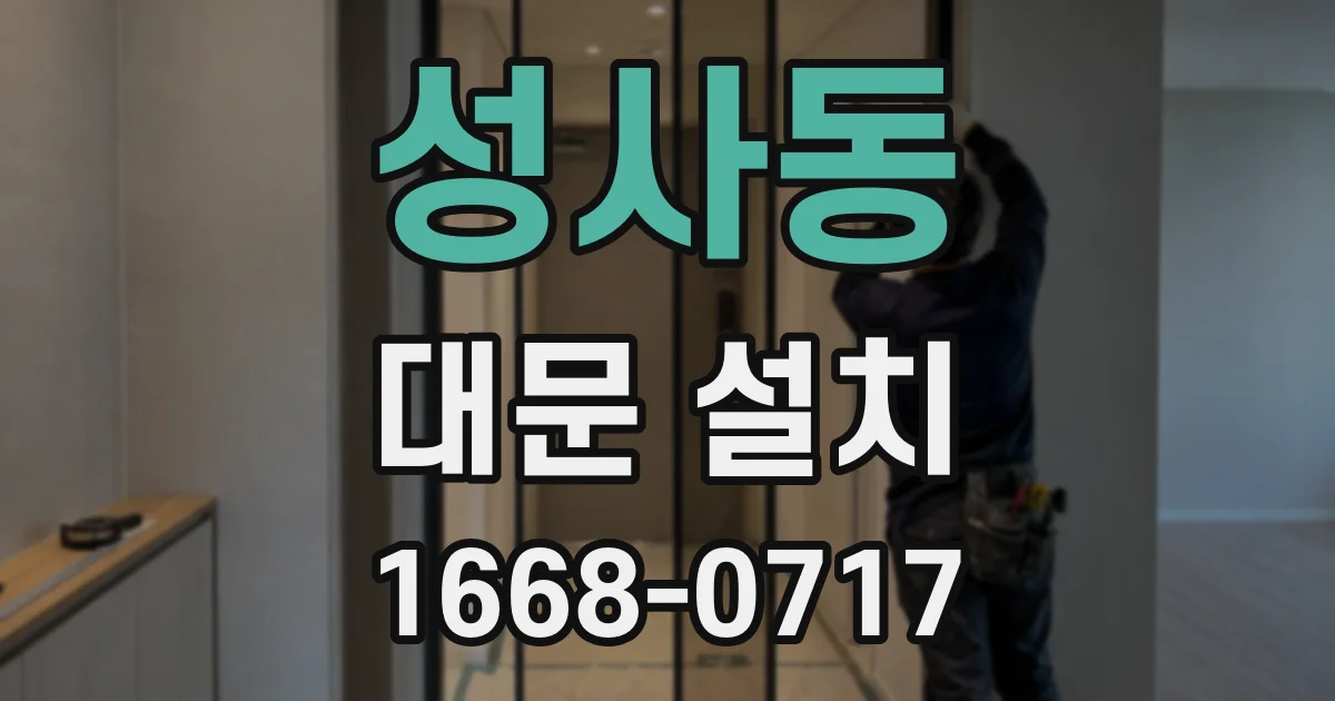 성사동 대문 설치