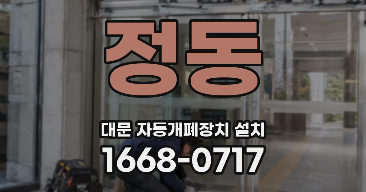 정동 대문 자동개폐장치 설치