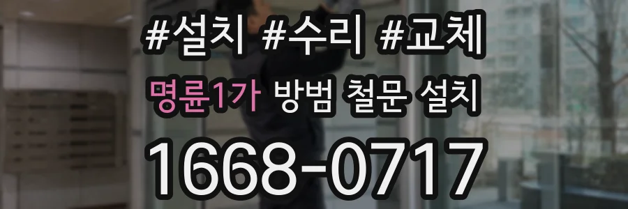 명륜1가 방범 철문 설치