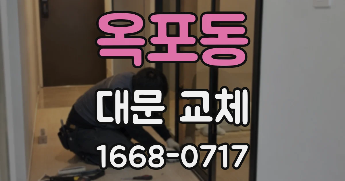 옥포동 대문 교체