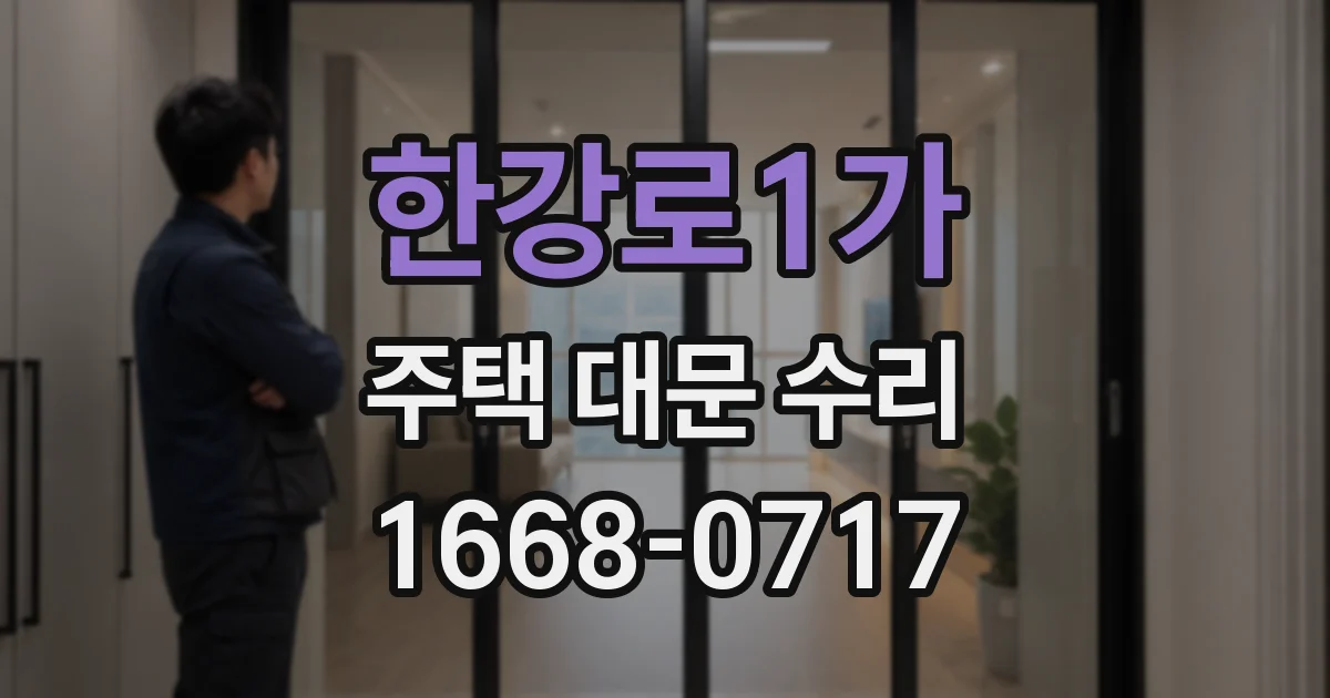 한강로1가 주택 대문 수리