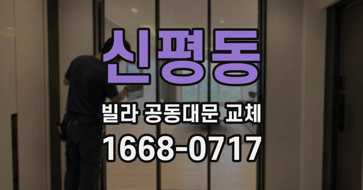 신평동 빌라 공동대문 교체