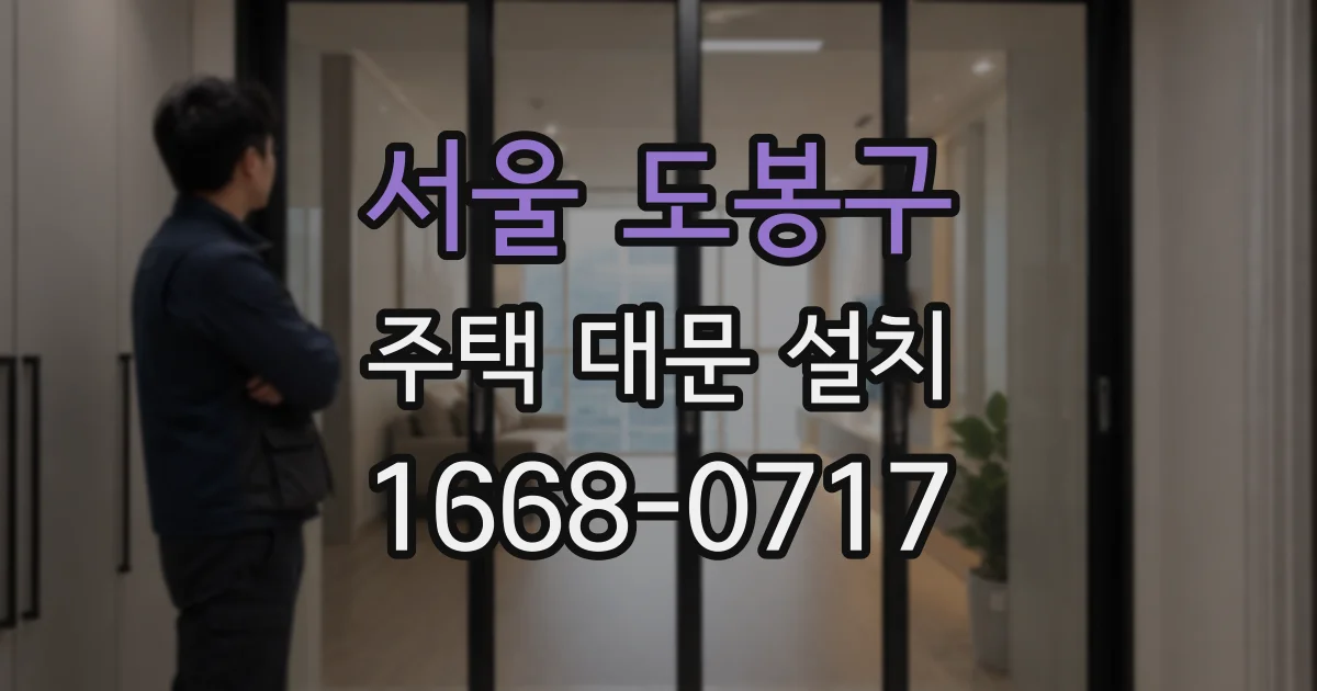 서울 도봉구 주택 대문 설치