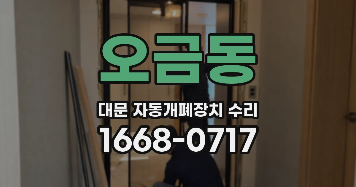 오금동 대문 자동개폐장치 수리