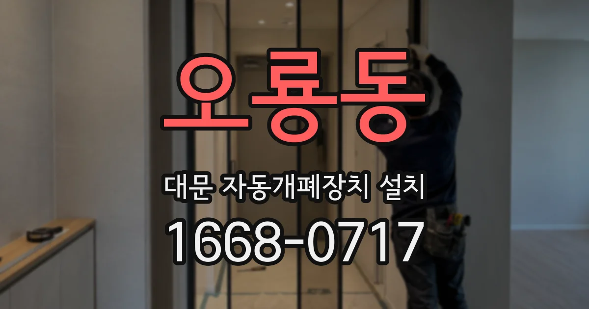 오룡동 대문 자동개폐장치 설치