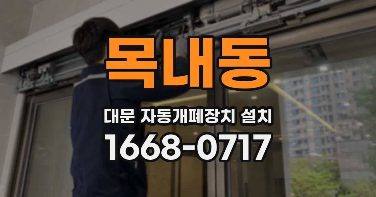 목내동 대문 자동개폐장치 설치