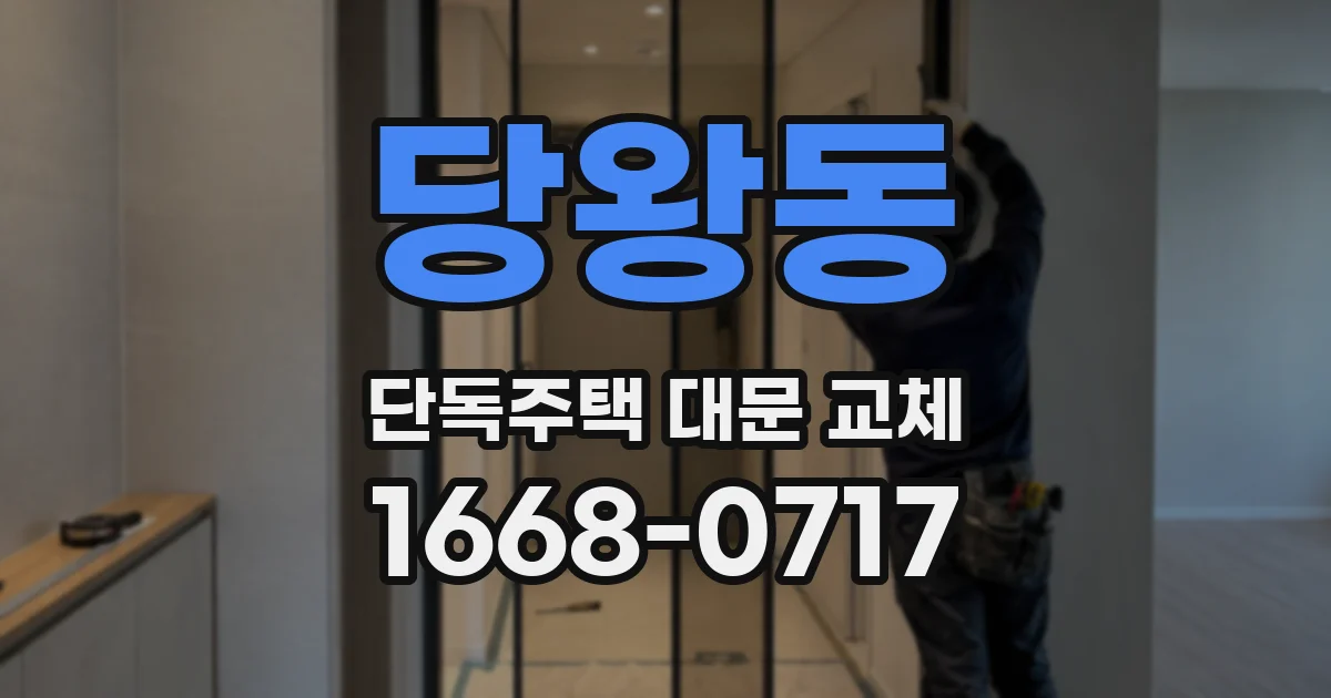당왕동 단독주택 대문 교체