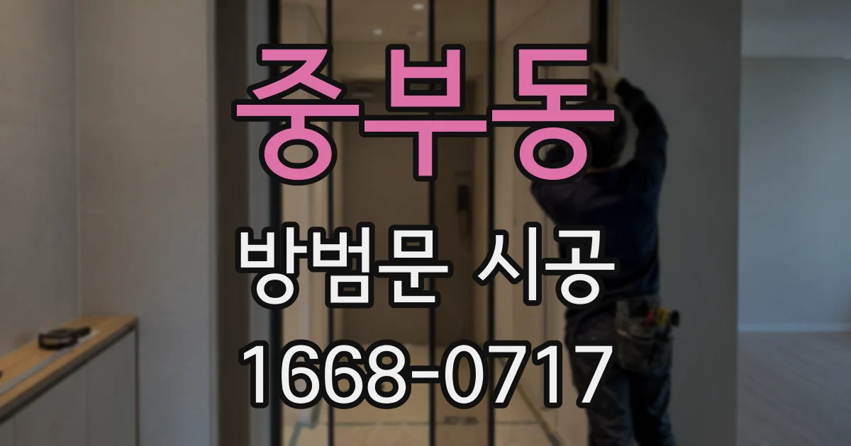 중부동 방범문 시공