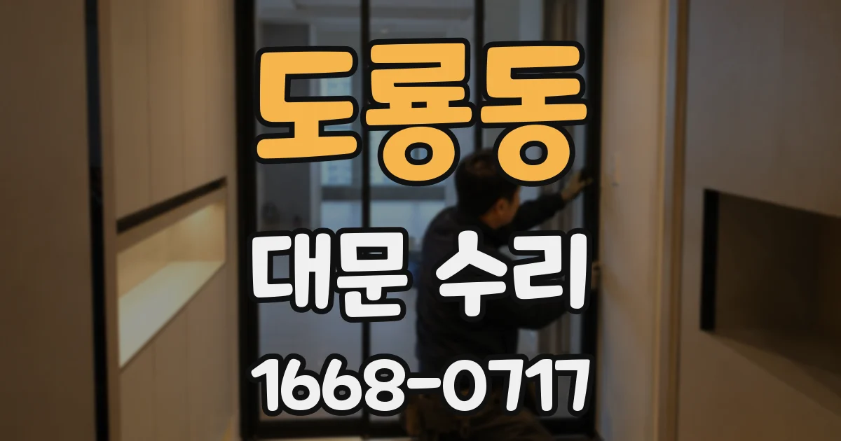 도룡동 대문 수리