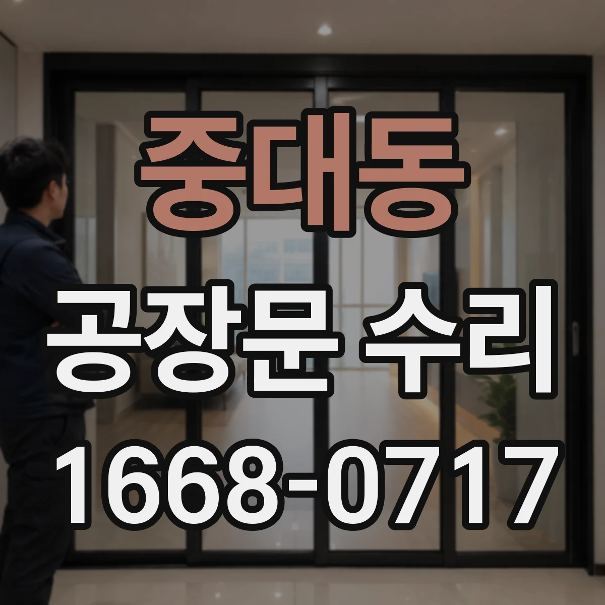 중대동 공장문 수리