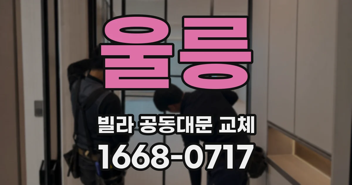 울릉 빌라 공동대문 교체
