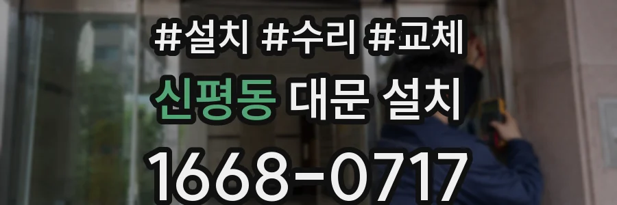 신평동 대문 설치