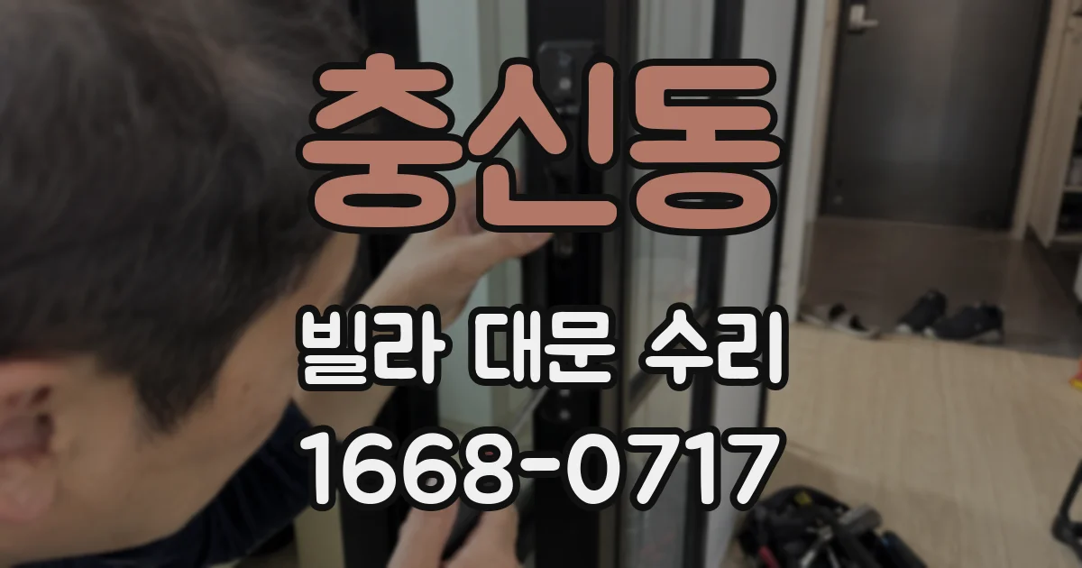 충신동 빌라 대문 수리