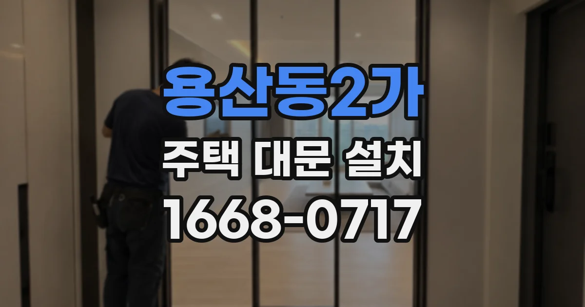 용산동2가 주택 대문 설치