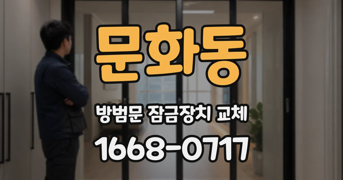 문화동 방범문 잠금장치 교체