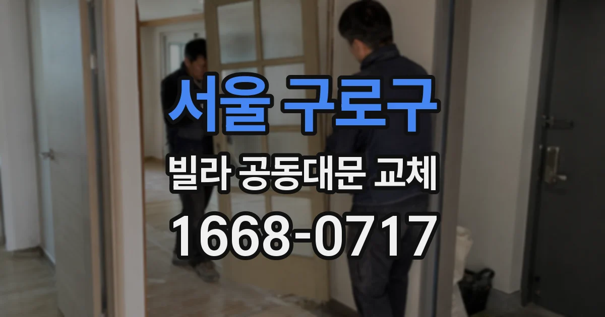 서울 구로구 빌라 공동대문 교체
