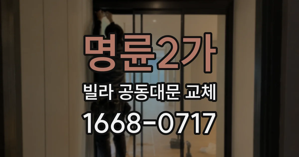 명륜2가 빌라 공동대문 교체
