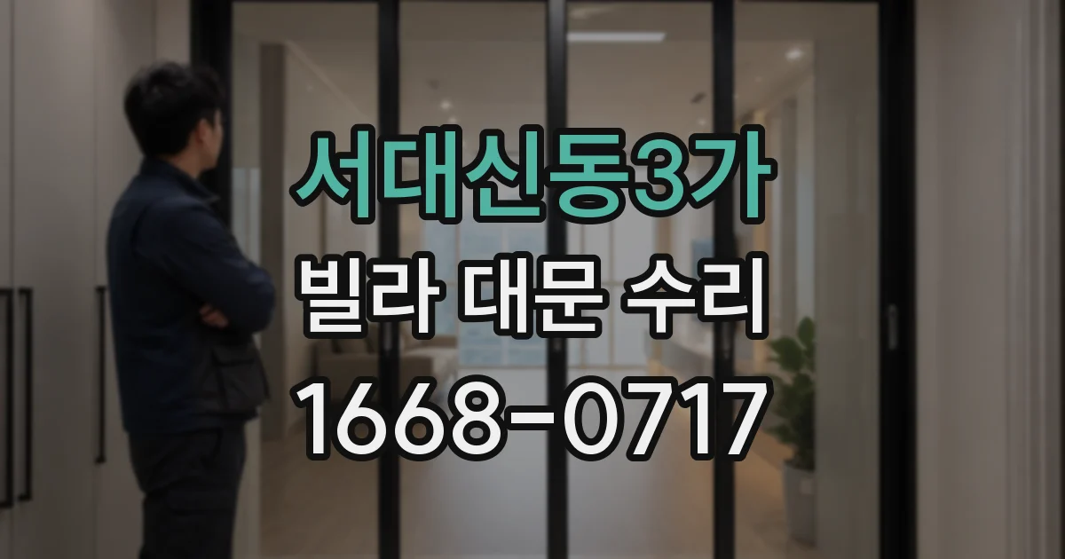 서대신동3가 빌라 대문 수리