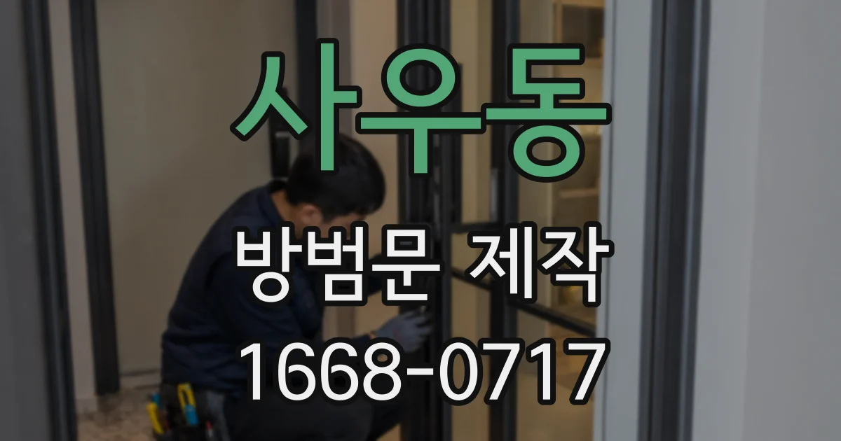 사우동 방범문 제작